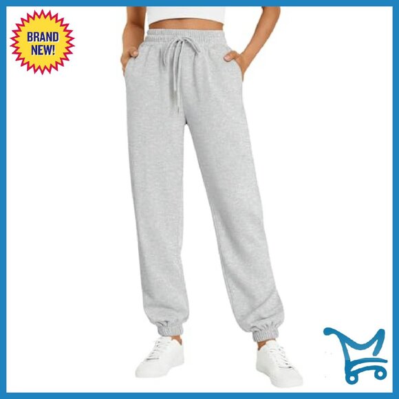 Women's Sweatpants Joggers High Waist Drawstring Pockets Lounge Athletic - Picture 2 of 7